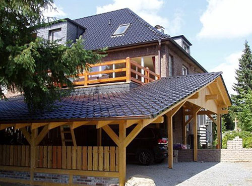 Balkon auf das Carport bauen